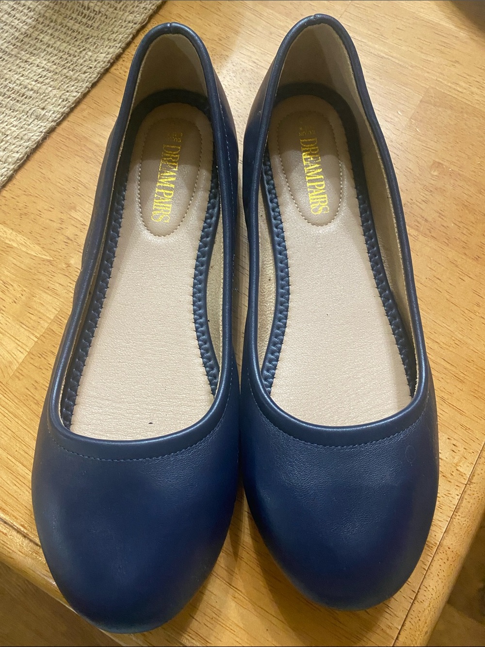 Dream Pairs Navy Blue Slip-On Ballet Flats